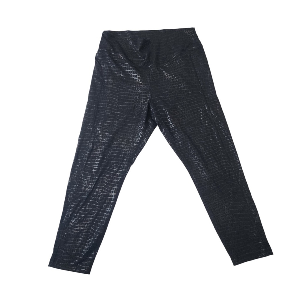 PINK Victoria's Secret Women's XL Black Snake Print Wide Waistband Leggings